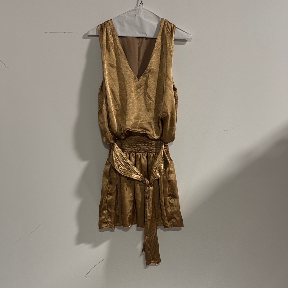 DO+BE Gold Satin Fabric
